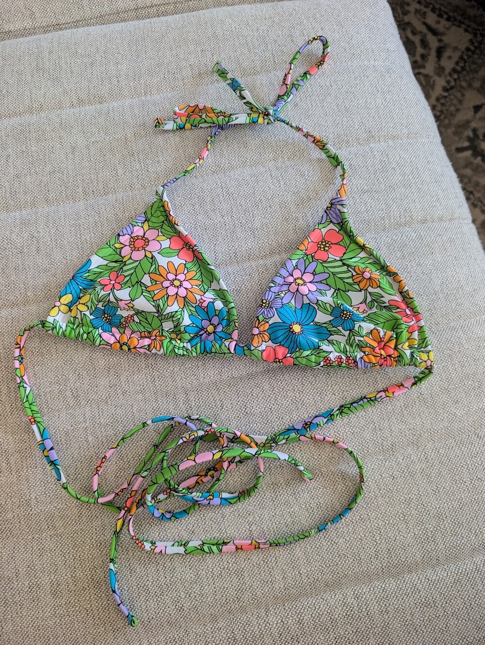 wild fable Floral Triangle Bikini Top Size XXS